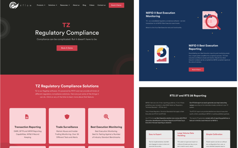 eflow website's screenshots