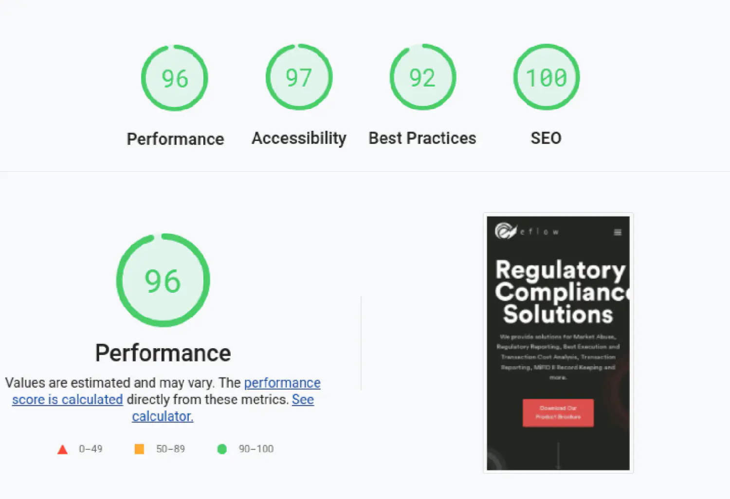eflow website's screenshots